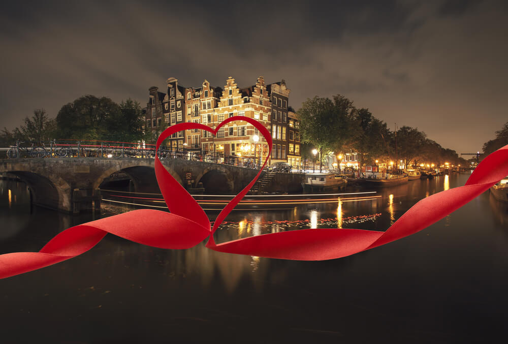 вечерний амстердам