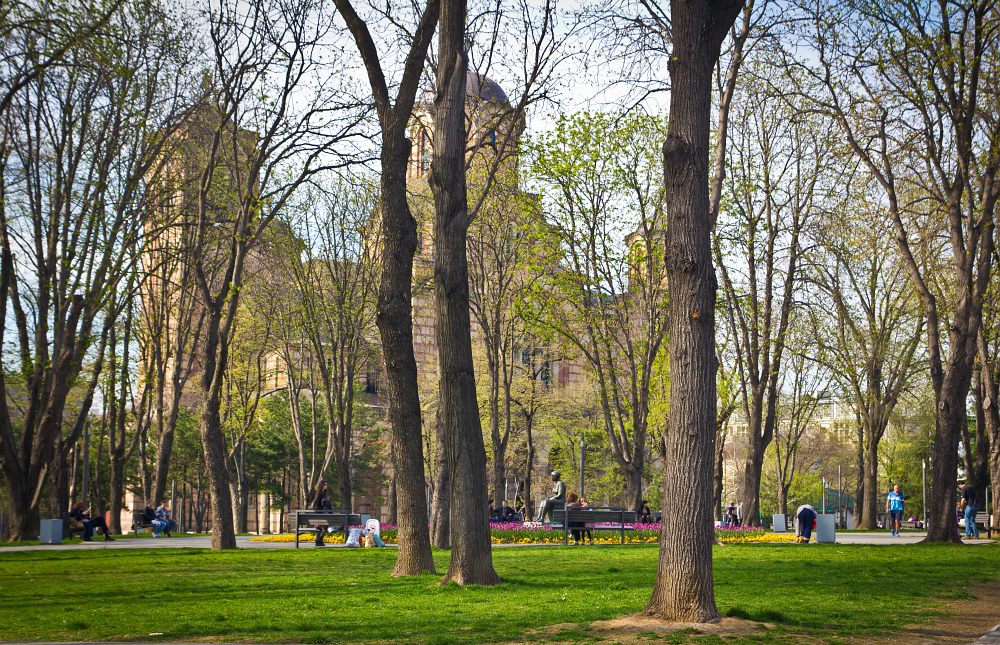 в парке Ташмайдан Белград