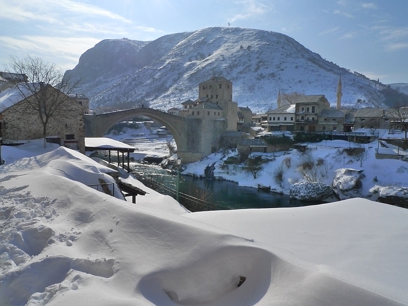 Босния и Герцеговина Старый мост в городе Мостар
