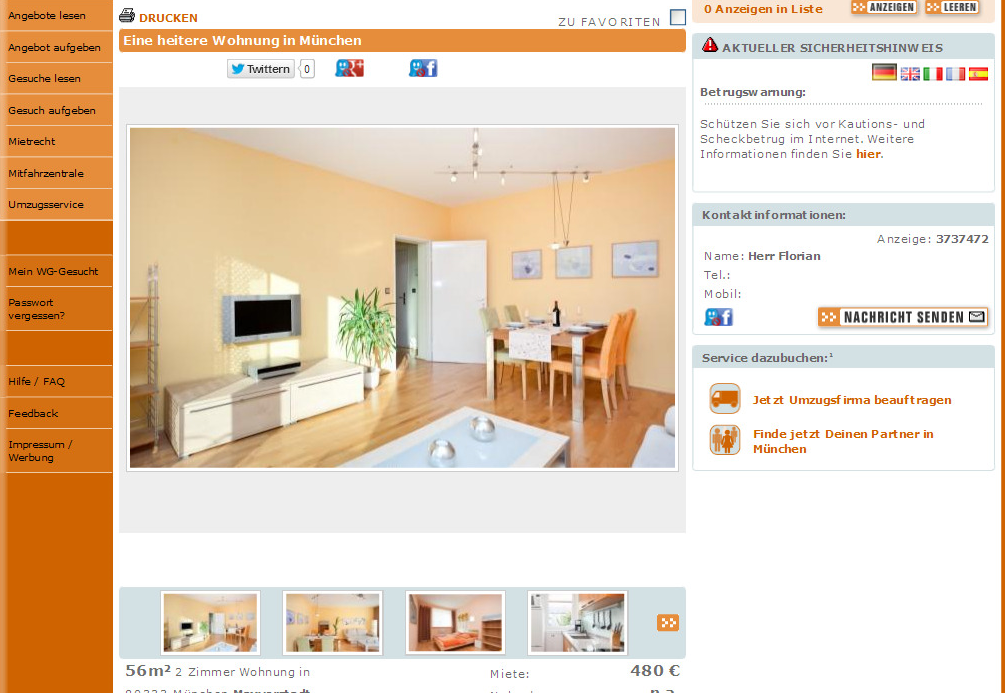 WG-gesucht Полезные обзоры