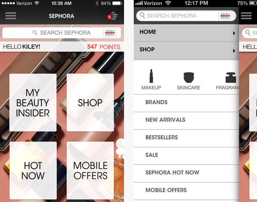 Приложения от модных брендов