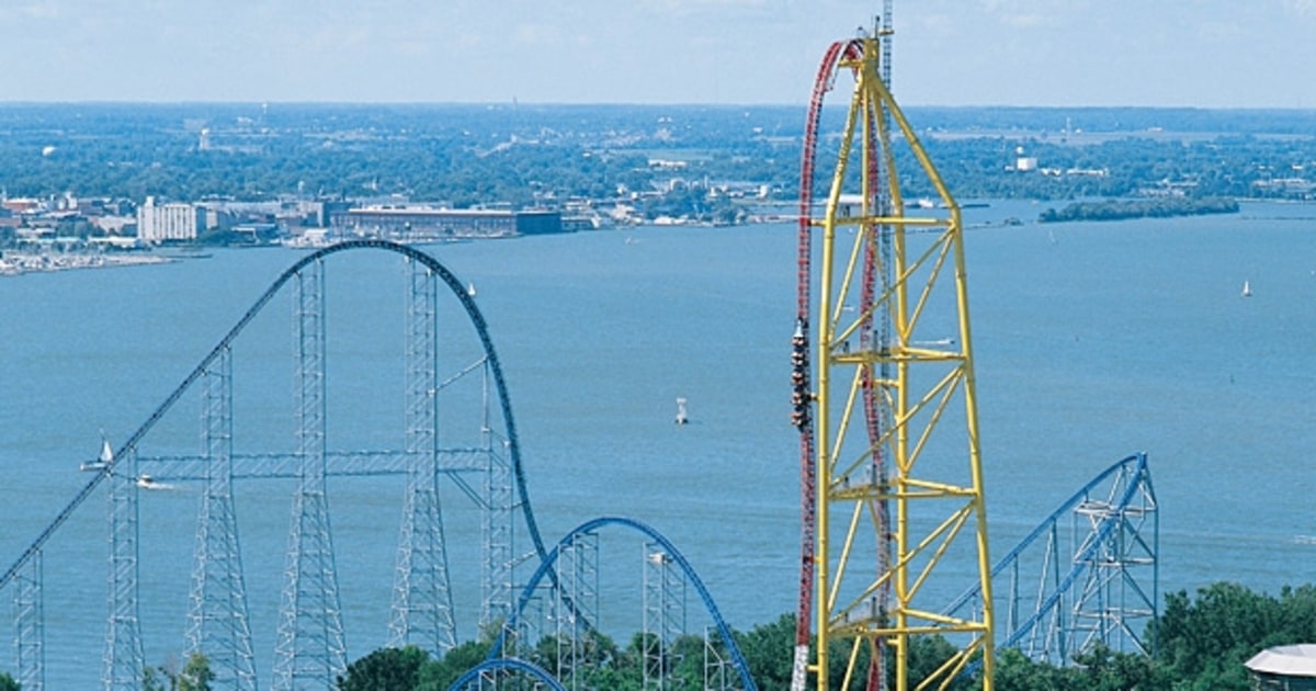  Американская горка Top Thrill Dragster в Огайо 