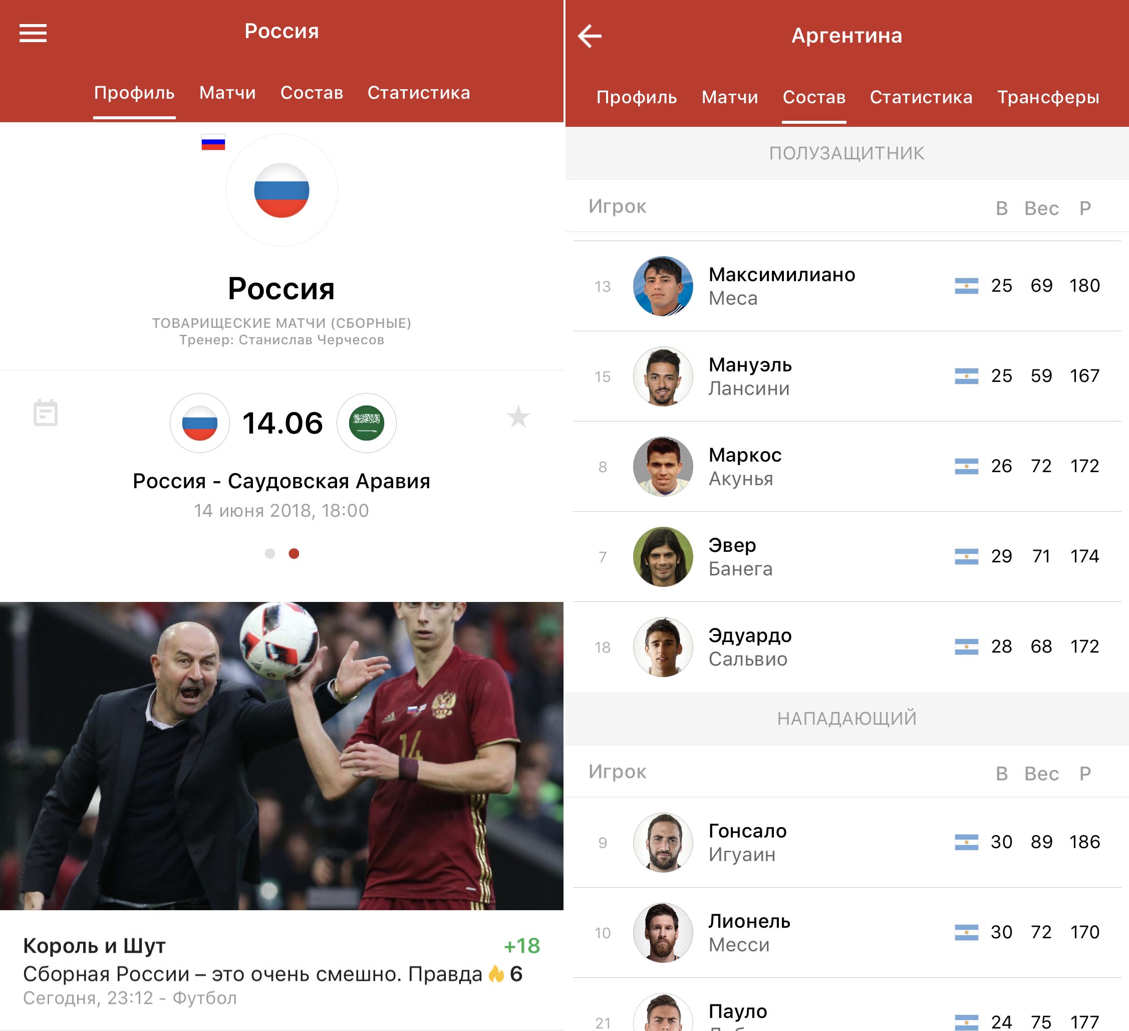 Результаты для Чемпионата