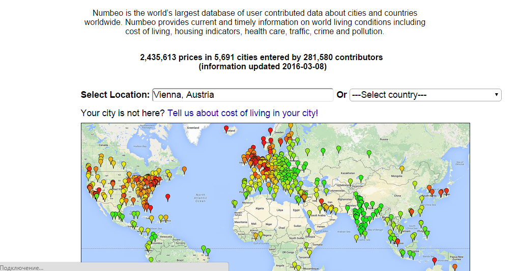 Планируем бюджет максимально точно с помощью сервиса Numbeo.com