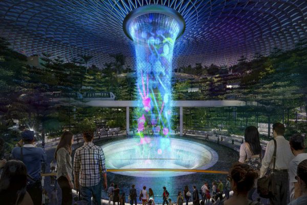 Самый большой крытый водопад в мире - жемчужина сингапурского аэропорта!